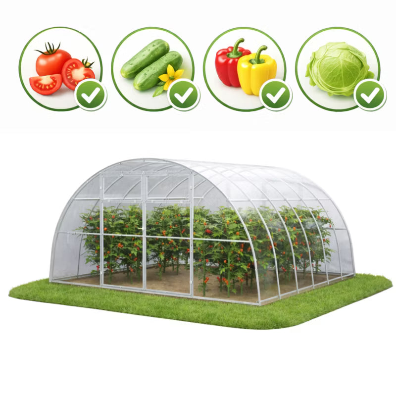 Drivhus i Polycarbonat 400x400 cm 16 m²
