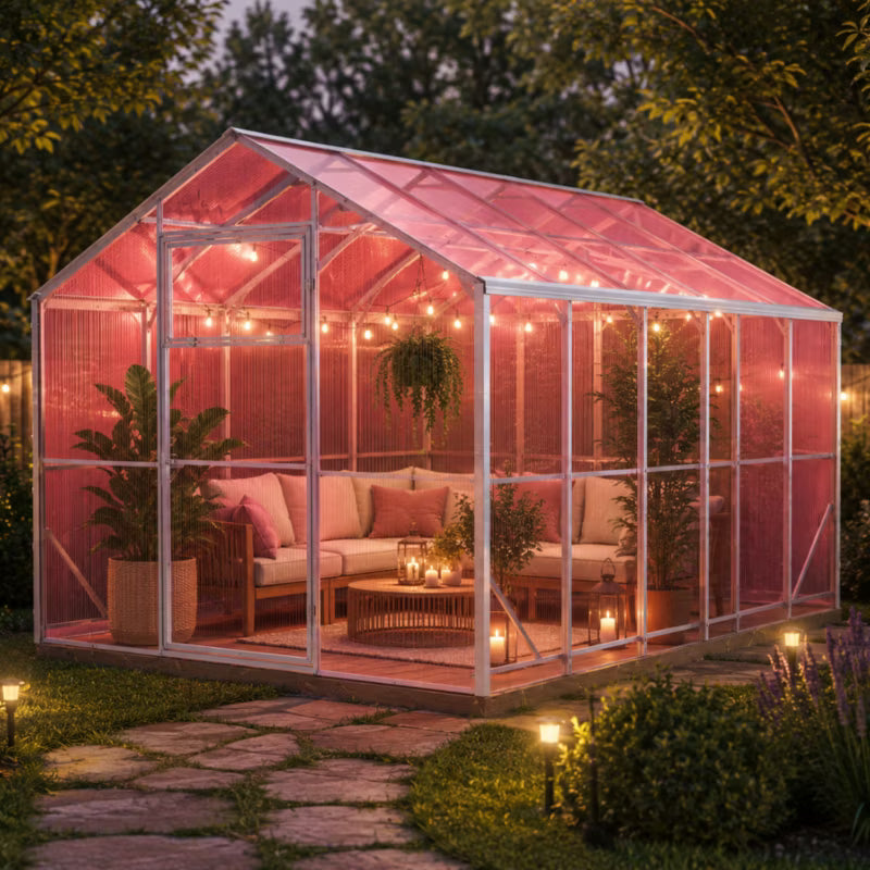 Drivhus i Polycarbonat Domek 15 m²