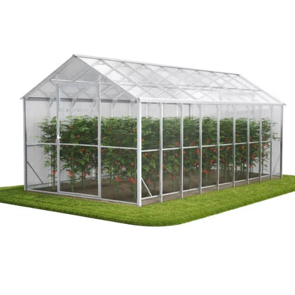 Drivhus i Polycarbonat Domek 250x600 cm Transparent 15 m²