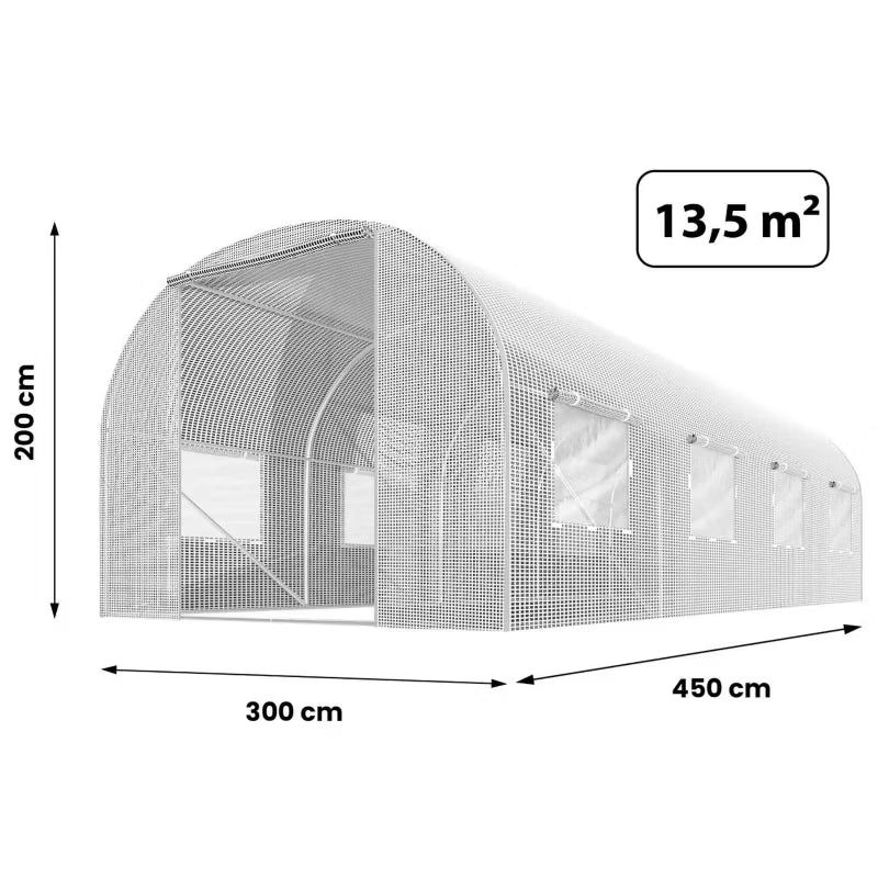 Drivhusfolie 3x4,5 m Hvid 13,5 m²