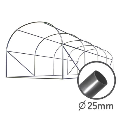 Drivhustunnel 2,5x4 m Grøn 10 m²