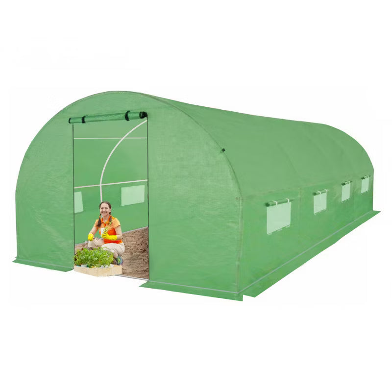 Drivhustunnel 2x4,5 m Grøn 9 m²