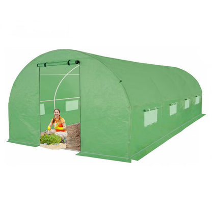 Drivhustunnel 2x4,5 m Grøn 9 m²