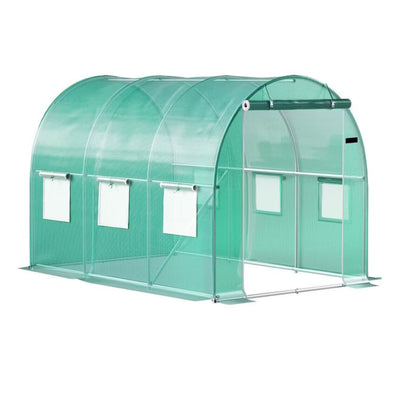 Drivhustunnel 3x2x2 m Grøn 6 m²