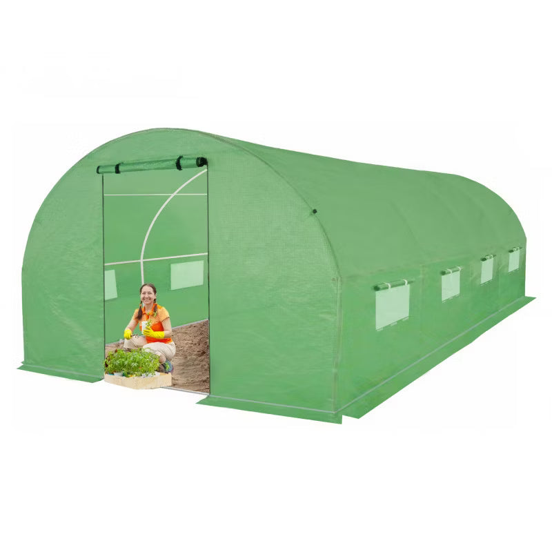 Drivhustunnel 3x6 m Grøn 18 m²