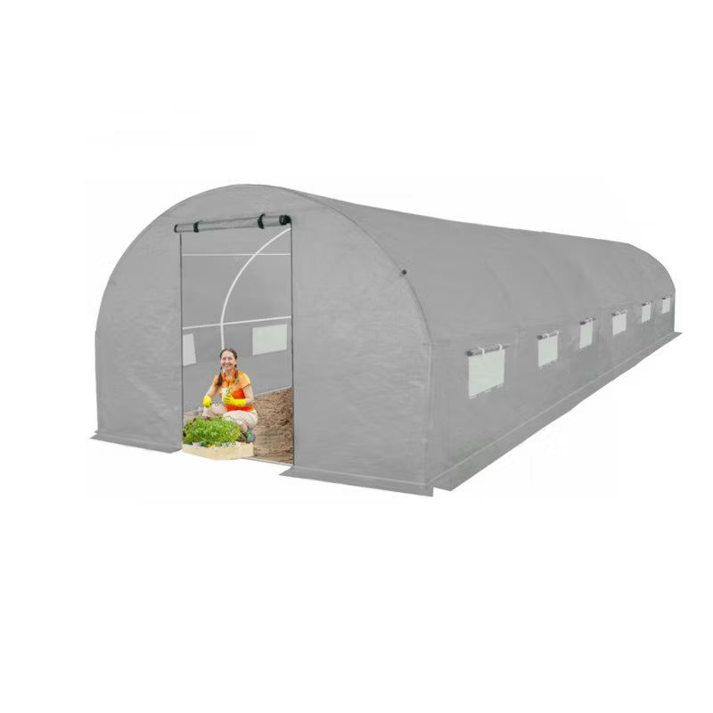 Drivhustunnel 3x6 m Grå 18 m²
