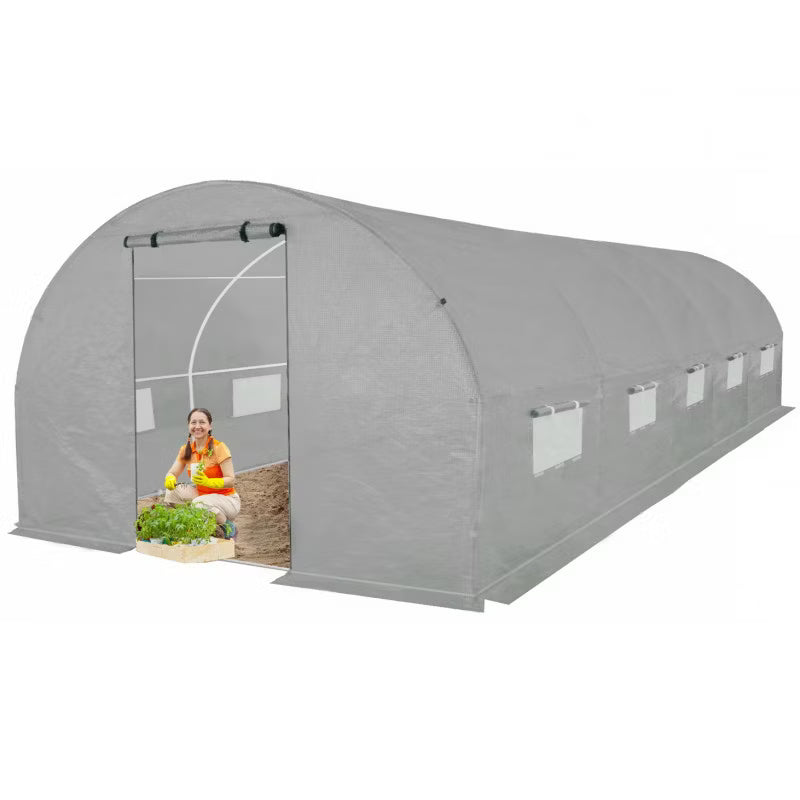 Drivhustunnel 3x8 m Grå 24 m²
