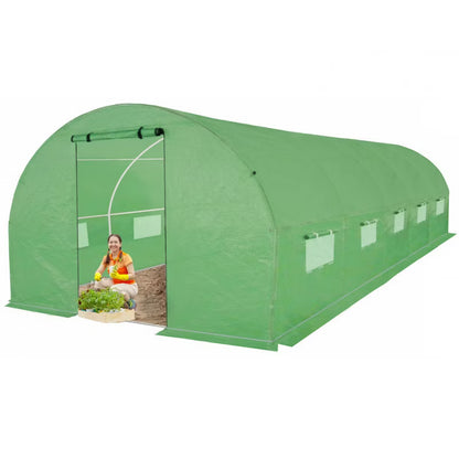 Drivhustunnel 3x8 m Grøn 24 m²