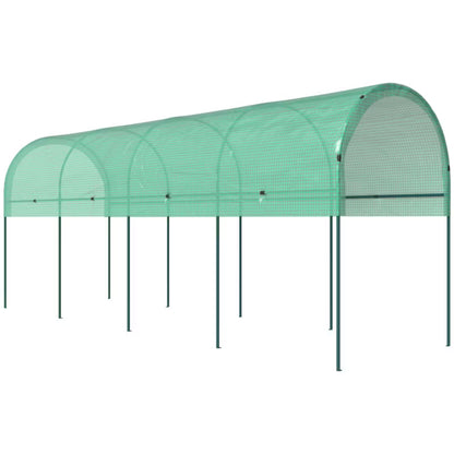 Drivhustunnel 400x120x170 cm Stål Hvid/Grøn