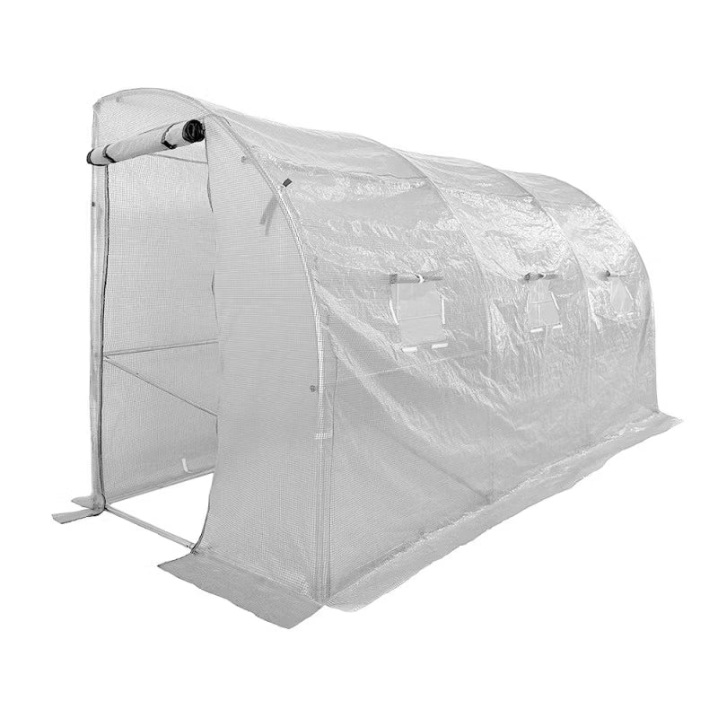 Drivhustunnel 4x1,5 m Hvid Folie 6 m²