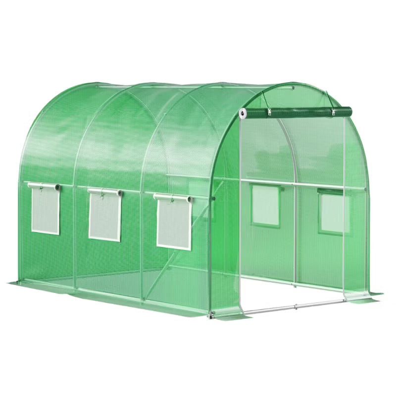 Drivhustunnel 4x2,5x2 m Grøn 10 m²