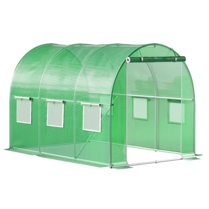 Drivhustunnel 4x2,5x2 m Grøn 10 m²
