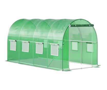 Drivhustunnel 4x2x2 m Grøn 8 m²
