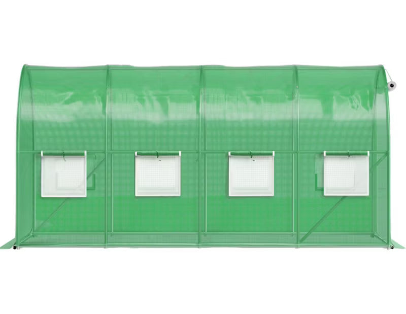 Drivhustunnel 4x2x2 m Grøn 8 m²
