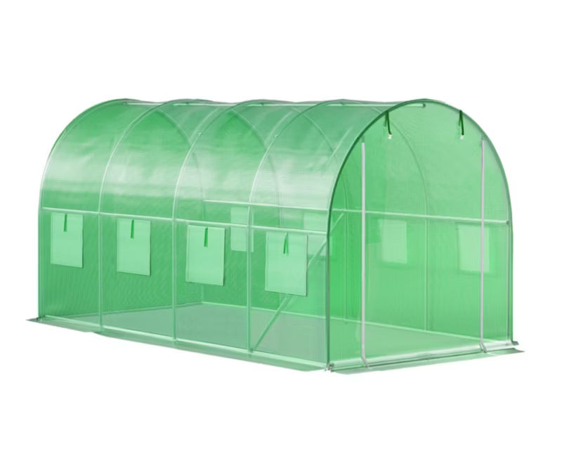 Drivhustunnel 4x2x2 m Grøn 8 m²