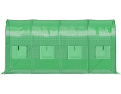 Drivhustunnel 4x2x2 m Grøn 8 m²