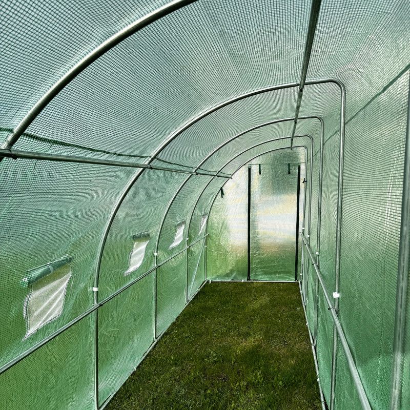 Drivhustunnel 6x1,5 m Grøn UV 9 m²