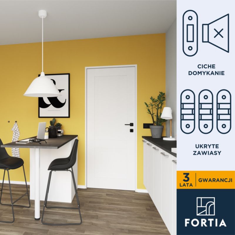 Indvendig Dør Fortia Surin 70 Hvid