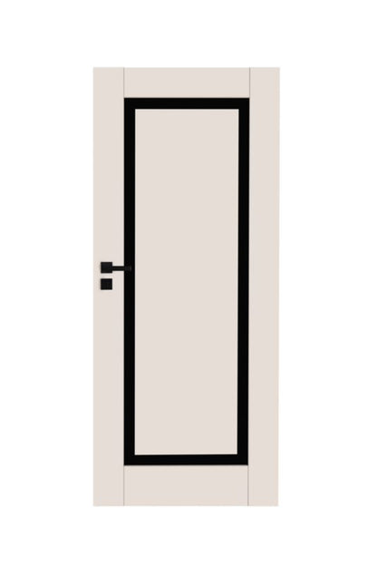Indvendig Plan Dør Fresno 80 cm Sort Glas Kashmir