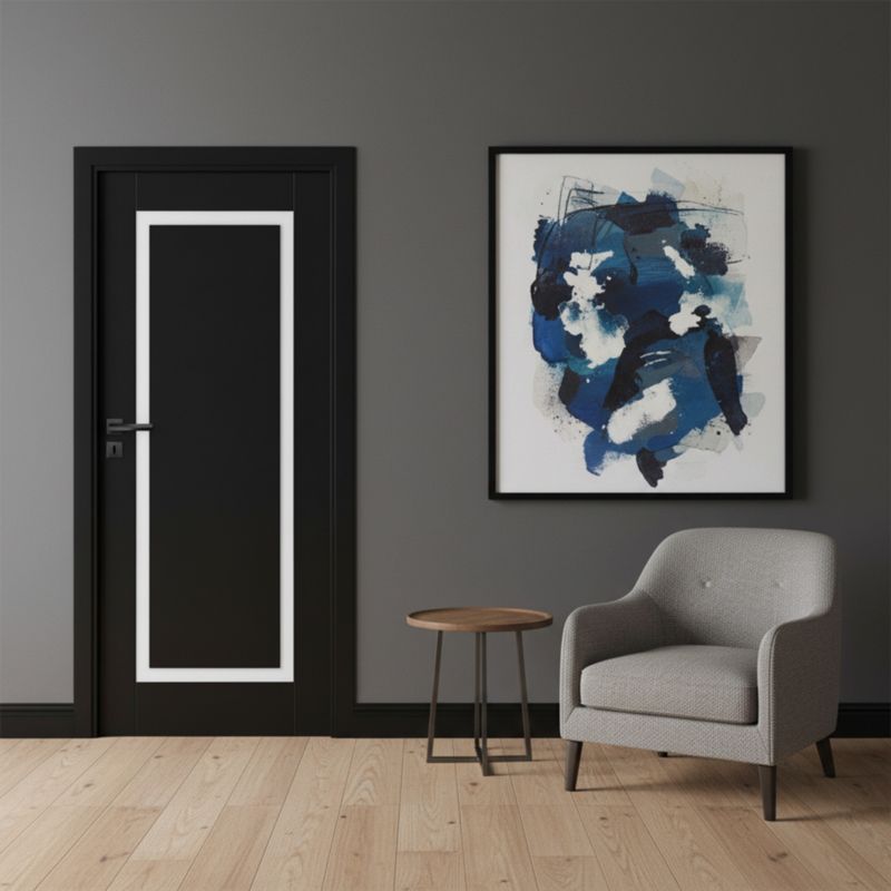 Indvendig Dør Fresno 80 cm Sort Hvid Glas