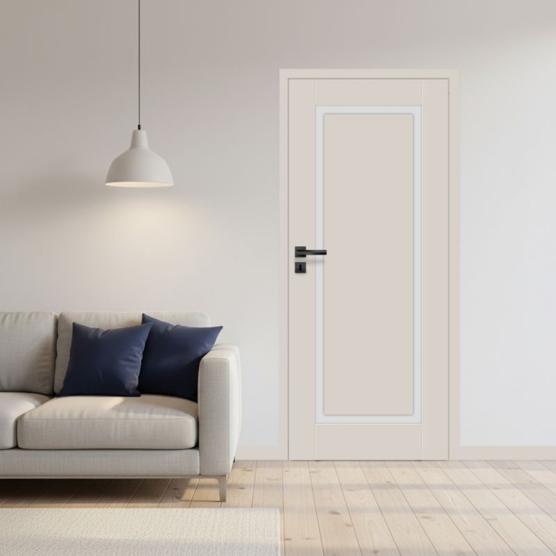 Indvendig Dør Fresno 80 cm Kasmir Hvidt Glas
