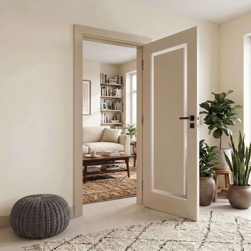 Indvendig Dør Fresno 80 cm Kasmir Hvidt Glas