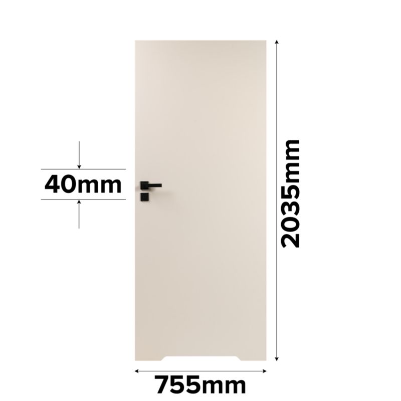 Indvendig dør med ventilationsspalte Exmoor 80 cm Kashmir