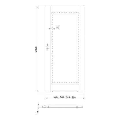 Indvendig Dør Fortia Fresno 70 Kasmir 2035x744 mm