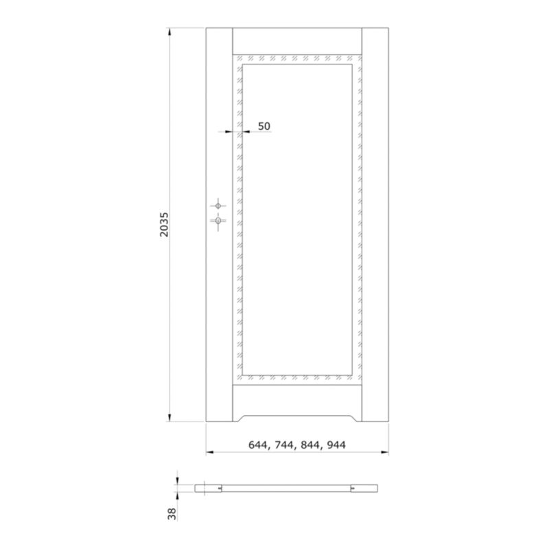 Indvendig Dør Fortia Fresno 70 Kasmir 2035x744 mm