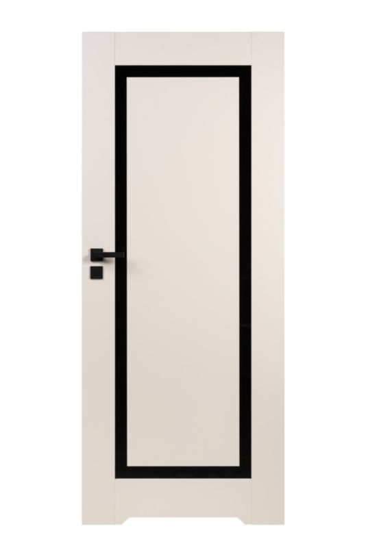Indvendig dør med ventilationsspalte Fresno 80 cm Sort Kasjmir