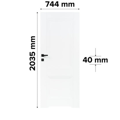 Indvendig dør med ventilationsspalte Surin 70 cm Hvid