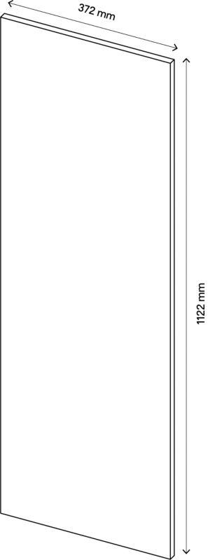 Dør til korpus 112,5 x 37,5 cm GoodHome Atomia mat‑sort