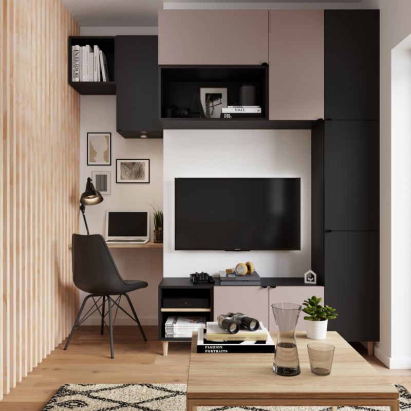 Dør til korpus 112,5 x 37,5 cm GoodHome Atomia mat‑sort