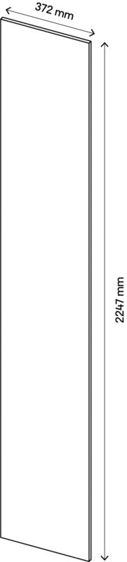 Dør til korpus 225 x 37,5 cm GoodHome Atomia mat-sort
