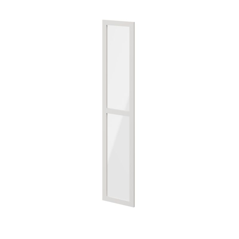 Dør til korpus 37,5 x 187,5 cm GoodHome Atomia hvid/gennemsigtigt glas