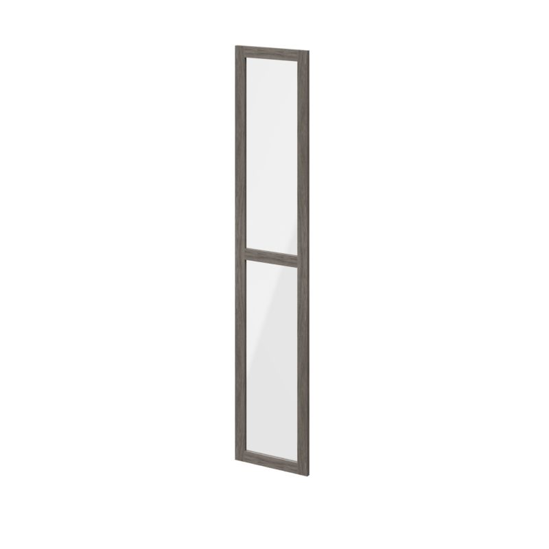 Dør til korpus 37,5 x 187,5 cm GoodHome Atomia grå eg/gennemsigtigt glas