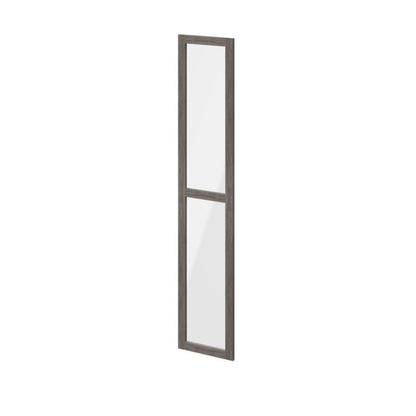 Dør til korpus 37,5 x 187,5 cm GoodHome Atomia grå eg/gennemsigtigt glas