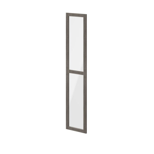 Dør til korpus 37,5 x 187,5 cm GoodHome Atomia grå eg/gennemsigtigt glas