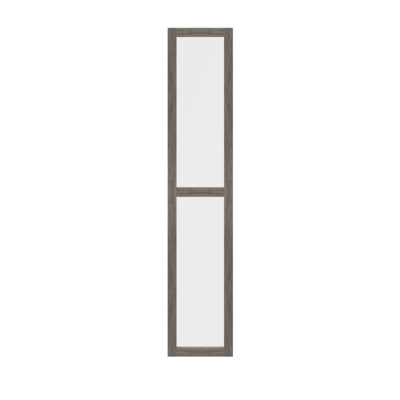 Dør til korpus 37,5 x 187,5 cm GoodHome Atomia grå eg/gennemsigtigt glas