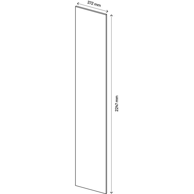 Dør til korpus 37,5 x 225 cm GoodHome Atomia antracit højglans