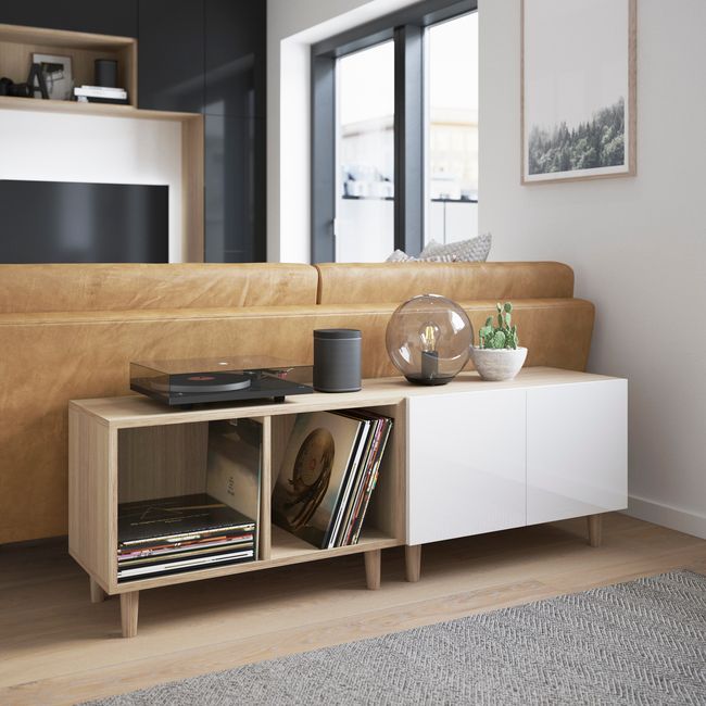 Dør til korpus 37,5 x 37,5 cm GoodHome Atomia hvid højglans