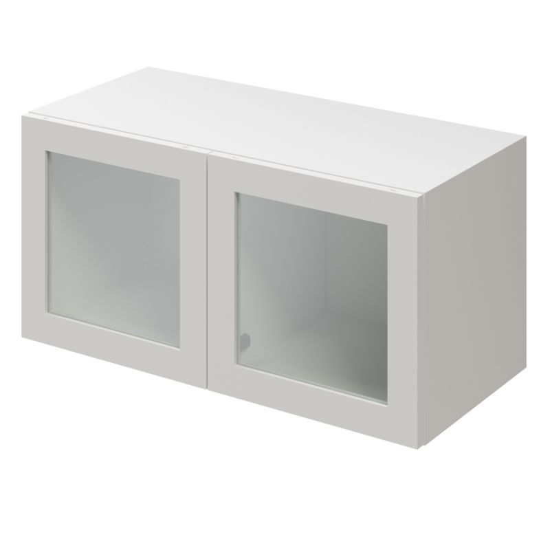 Dør til korpus 37,5 x 37,5 cm GoodHome Atomia hvid/gennemsigtigt glas