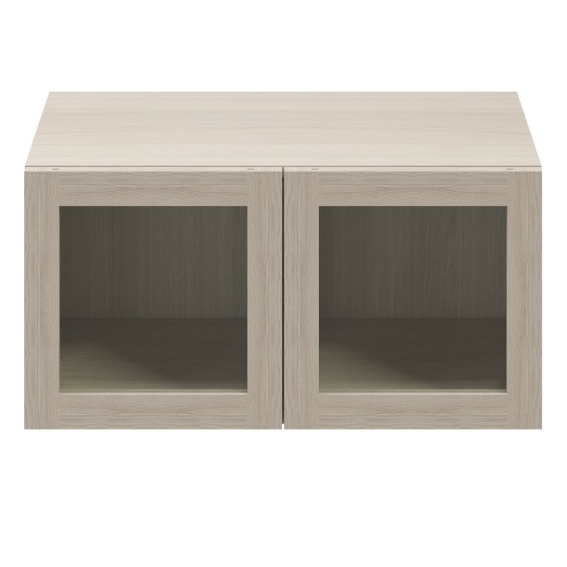 Dør til korpus 37,5 x 37,5 cm GoodHome Atomia egetræ/gennemsigtigt glas