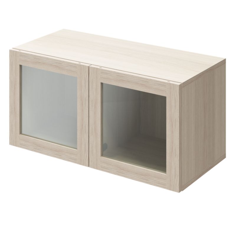 Dør til korpus 37,5 x 37,5 cm GoodHome Atomia egetræ/gennemsigtigt glas