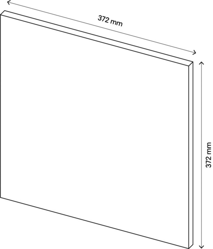 Dør til korpus 37,5 x 37,5 cm GoodHome Atomia med ramme i mat hvid