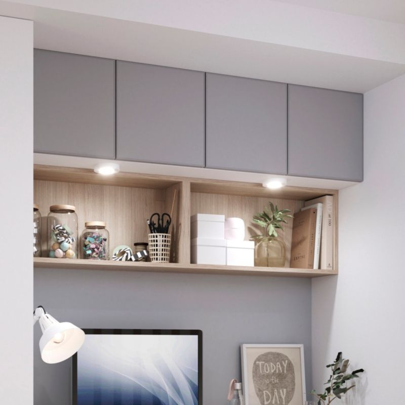 Dør til korpus 37,5 x 37,5 cm GoodHome Atomia med lysgrå mat ramme