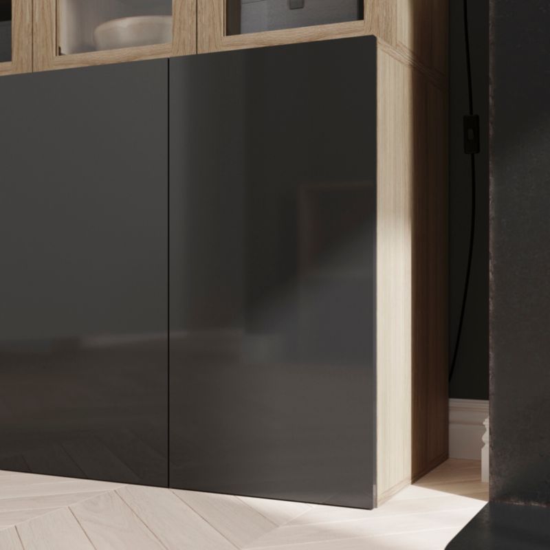 Dør til korpus 37,5 x 75 cm GoodHome Atomia antracit højglans