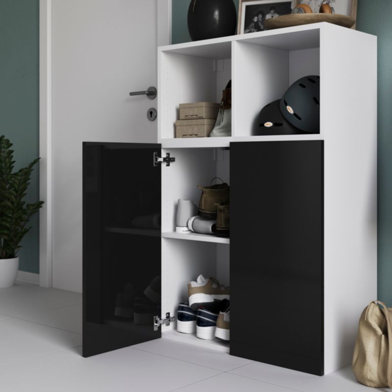 Dør til korpus 37,5 x 75 cm GoodHome Atomia antracit højglans