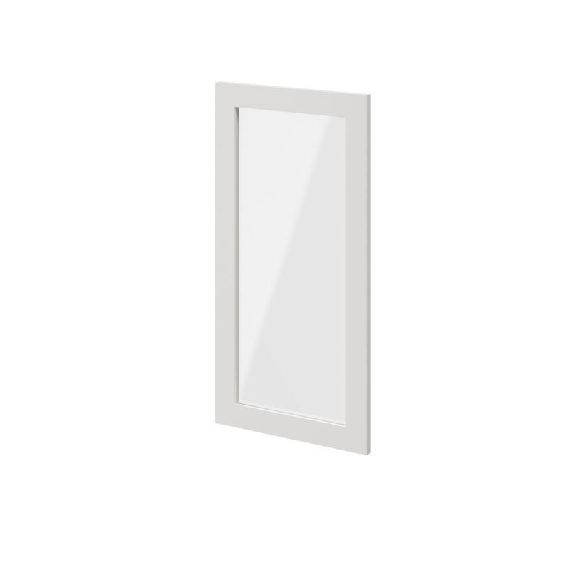 Dør til korpus 37,5 x 75 cm GoodHome Atomia hvid/gennemsigtigt glas