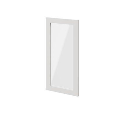 Dør til korpus 37,5 x 75 cm GoodHome Atomia hvid/gennemsigtigt glas